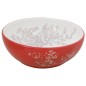 vidaXL Aufsatzwaschbecken Weiß und Rot Rund Ø41x14 cm Keramik vidaXL Aufsatzwaschbecken Weiß und Rot Rund Ø41x14 cm Keramik