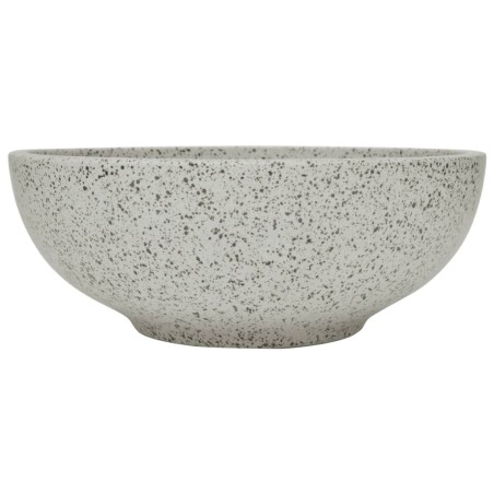 vidaXL Aufsatzwaschbecken Grau Rund Ø41x14 cm Keramik