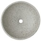 vidaXL Aufsatzwaschbecken Grau Rund Ø41x14 cm Keramik vidaXL Aufsatzwaschbecken Grau Rund Ø41x14 cm Keramik