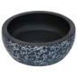 vidaXL Aufsatzwaschbecken Schwarz und Blau Rund Ø41x14 cm Keramik vidaXL Aufsatzwaschbecken Schwarz und Blau Rund Ø41x14 cm Keramik