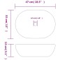 vidaXL Aufsatzwaschbecken Grau und Blau Oval 47x33x13 cm Keramik vidaXL Aufsatzwaschbecken Grau und Blau Oval 47x33x13 cm Keramik