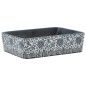 vidaXL Aufsatzwaschbecken Schwarz Blau Rechteckig 46x35,5x13cm Keramik vidaXL Aufsatzwaschbecken Schwarz Blau Rechteckig 46x35,5x13cm Keramik
