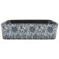vidaXL Aufsatzwaschbecken Schwarz Blau Rechteckig 46x35,5x13cm Keramik vidaXL Aufsatzwaschbecken Schwarz Blau Rechteckig 46x35,5x13cm Keramik