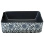 vidaXL Aufsatzwaschbecken Schwarz Blau Rechteckig 46x35,5x13cm Keramik vidaXL Aufsatzwaschbecken Schwarz Blau Rechteckig 46x35,5x13cm Keramik