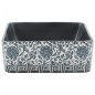 vidaXL Aufsatzwaschbecken Schwarz Blau Rechteckig 46x35,5x13cm Keramik vidaXL Aufsatzwaschbecken Schwarz Blau Rechteckig 46x35,5x13cm Keramik
