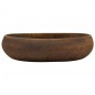 vidaXL Aufsatzwaschbecken Braun Oval 59x40x15 cm Keramik vidaXL Aufsatzwaschbecken Braun Oval 59x40x15 cm Keramik