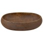 vidaXL Aufsatzwaschbecken Braun Oval 59x40x15 cm Keramik vidaXL Aufsatzwaschbecken Braun Oval 59x40x15 cm Keramik
