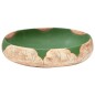 vidaXL Aufsatzwaschbecken Grün und Braun Oval 59x40x15 cm Keramik vidaXL Aufsatzwaschbecken Grün und Braun Oval 59x40x15 cm Keramik