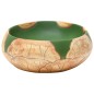 vidaXL Aufsatzwaschbecken Grün und Braun Oval 59x40x15 cm Keramik vidaXL Aufsatzwaschbecken Grün und Braun Oval 59x40x15 cm Keramik