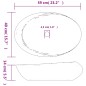 vidaXL Aufsatzwaschbecken Lila und Grau Oval 59x40x14 cm Keramik vidaXL Aufsatzwaschbecken Lila und Grau Oval 59x40x14 cm Keramik