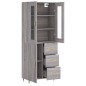 vidaXL Highboard Grau Sonoma 69,5x34x180 cm Holzwerkstoff vidaXL Highboard Grau Sonoma 69,5x34x180 cm Holzwerkstoff