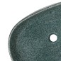 vidaXL Aufsatzwaschbecken Türkis Oval 59x40x14 cm Keramik