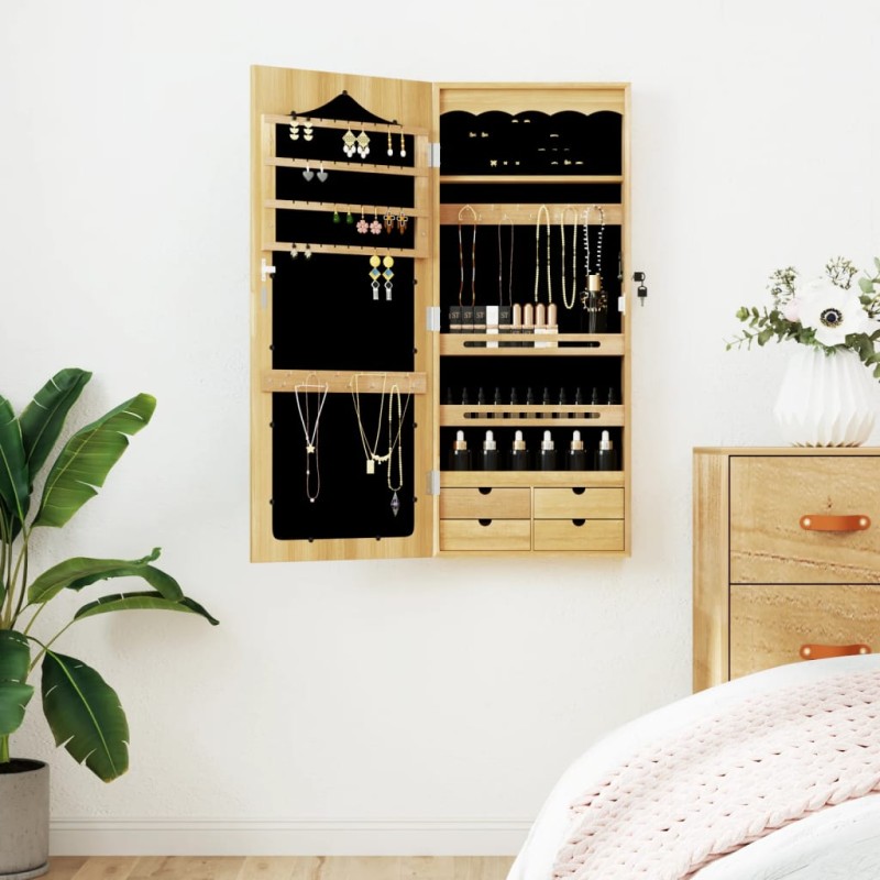 Schmuckschrank mit Spiegel Wandmontage 37,5x10x90 cm Schmuckschrank mit Spiegel Wandmontage 37,5x10x90 cm