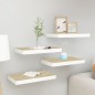 vidaXL Schweberegale 4 Stk. Eichen-Optik und Weiß 40x23x3,8 cm MDF vidaXL Schweberegale 4 Stk. Eichen-Optik und Weiß 40x23x3,8 cm MDF