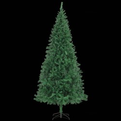 vidaXL Künstlicher Weihnachtsbaum Beleuchtung & Kugeln LEDs 300cm Grün
