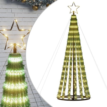 vidaXL LED Weihnachtsbaum 275 LEDs Warmweiß 180 cm