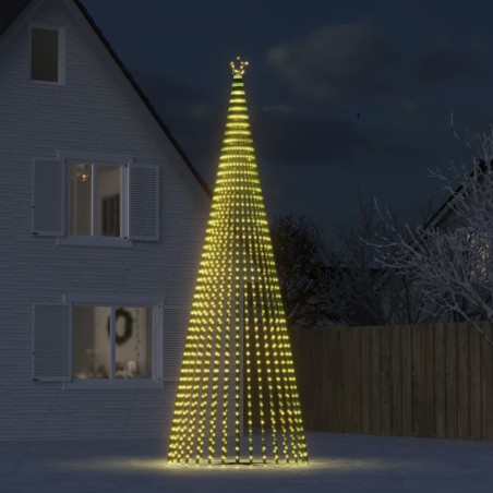 vidaXL Weihnachtsbaum Kegelform 1544 LEDs Warmweiß 500 cm
