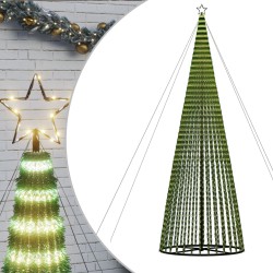 vidaXL Weihnachtsbaum Kegelform 1544 LEDs Warmweiß 500 cm