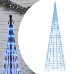 vidaXL LED-Weihnachtsbaum für Fahnenmast 3000 LEDs Blau 800 cm