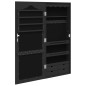 Schmuckschrank mit Spiegel Wandmontage Schwarz 37,5x10x90 cm Schmuckschrank mit Spiegel Wandmontage Schwarz 37,5x10x90 cm