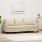 vidaXL 3-Sitzer-Sofa Creme 180 cm Stoff vidaXL 3-Sitzer-Sofa Creme 180 cm Stoff