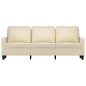 vidaXL 3-Sitzer-Sofa Creme 180 cm Stoff vidaXL 3-Sitzer-Sofa Creme 180 cm Stoff