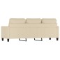 vidaXL 3-Sitzer-Sofa Creme 180 cm Stoff vidaXL 3-Sitzer-Sofa Creme 180 cm Stoff