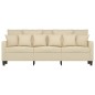 vidaXL 3-Sitzer-Sofa Creme 180 cm Stoff vidaXL 3-Sitzer-Sofa Creme 180 cm Stoff