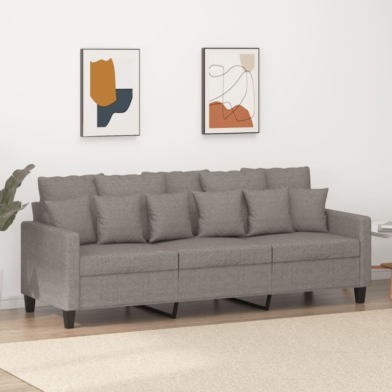 vidaXL 3-Sitzer-Sofa Taupe 180 cm Stoff vidaXL 3-Sitzer-Sofa Taupe 180 cm Stoff