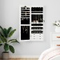 Schmuckschrank mit Spiegel Wandmontage Weiß 37,5x10x106 cm Schmuckschrank mit Spiegel Wandmontage Weiß 37,5x10x106 cm