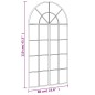 vidaXL Wandspiegel Schwarz 60x110 cm Gewölbt Eisen
