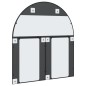 vidaXL Wandspiegel Schwarz 100x110 cm Gewölbt Eisen vidaXL Wandspiegel Schwarz 100x110 cm Gewölbt Eisen