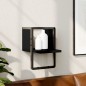 vidaXL Wandregal mit Stange Schwarz 20x25x30 cm vidaXL Wandregal mit Stange Schwarz 20x25x30 cm