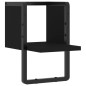 vidaXL Wandregal mit Stange Schwarz 20x25x30 cm vidaXL Wandregal mit Stange Schwarz 20x25x30 cm