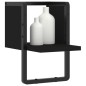 vidaXL Wandregal mit Stange Schwarz 20x25x30 cm vidaXL Wandregal mit Stange Schwarz 20x25x30 cm