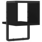 vidaXL Wandregal mit Stange Schwarz 20x25x30 cm vidaXL Wandregal mit Stange Schwarz 20x25x30 cm