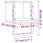 vidaXL Wandregal mit Stange Schwarz 20x25x30 cm vidaXL Wandregal mit Stange Schwarz 20x25x30 cm