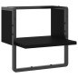 vidaXL Wandregal mit Stange Schwarz 30x25x30 cm vidaXL Wandregal mit Stange Schwarz 30x25x30 cm