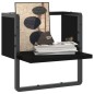 vidaXL Wandregal mit Stange Schwarz 30x25x30 cm vidaXL Wandregal mit Stange Schwarz 30x25x30 cm