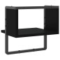 vidaXL Wandregal mit Stange Schwarz 30x25x30 cm vidaXL Wandregal mit Stange Schwarz 30x25x30 cm