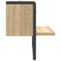 vidaXL Wandregal mit Stange Sonoma-Eiche 40x25x30 cm vidaXL Wandregal mit Stange Sonoma-Eiche 40x25x30 cm