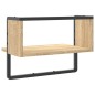 vidaXL Wandregal mit Stange Sonoma-Eiche 40x25x30 cm vidaXL Wandregal mit Stange Sonoma-Eiche 40x25x30 cm