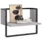 vidaXL Wandregal mit Stange Grau Sonoma 40x25x30 cm vidaXL Wandregal mit Stange Grau Sonoma 40x25x30 cm