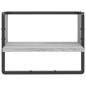 vidaXL Wandregal mit Stange Grau Sonoma 40x25x30 cm vidaXL Wandregal mit Stange Grau Sonoma 40x25x30 cm
