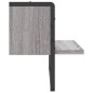 vidaXL Wandregal mit Stange Grau Sonoma 40x25x30 cm vidaXL Wandregal mit Stange Grau Sonoma 40x25x30 cm
