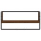 vidaXL Wandregal mit Stange Braun Eichen-Optik 65x25x30 cm vidaXL Wandregal mit Stange Braun Eichen-Optik 65x25x30 cm