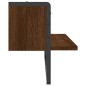 vidaXL Wandregal mit Stange Braun Eichen-Optik 65x25x30 cm vidaXL Wandregal mit Stange Braun Eichen-Optik 65x25x30 cm