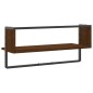vidaXL Wandregal mit Stange Braun Eichen-Optik 65x25x30 cm vidaXL Wandregal mit Stange Braun Eichen-Optik 65x25x30 cm