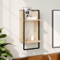 vidaXL Wandregal mit Stange Sonoma-Eiche 30x25x65 cm vidaXL Wandregal mit Stange Sonoma-Eiche 30x25x65 cm