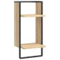 vidaXL Wandregal mit Stange Sonoma-Eiche 30x25x65 cm vidaXL Wandregal mit Stange Sonoma-Eiche 30x25x65 cm